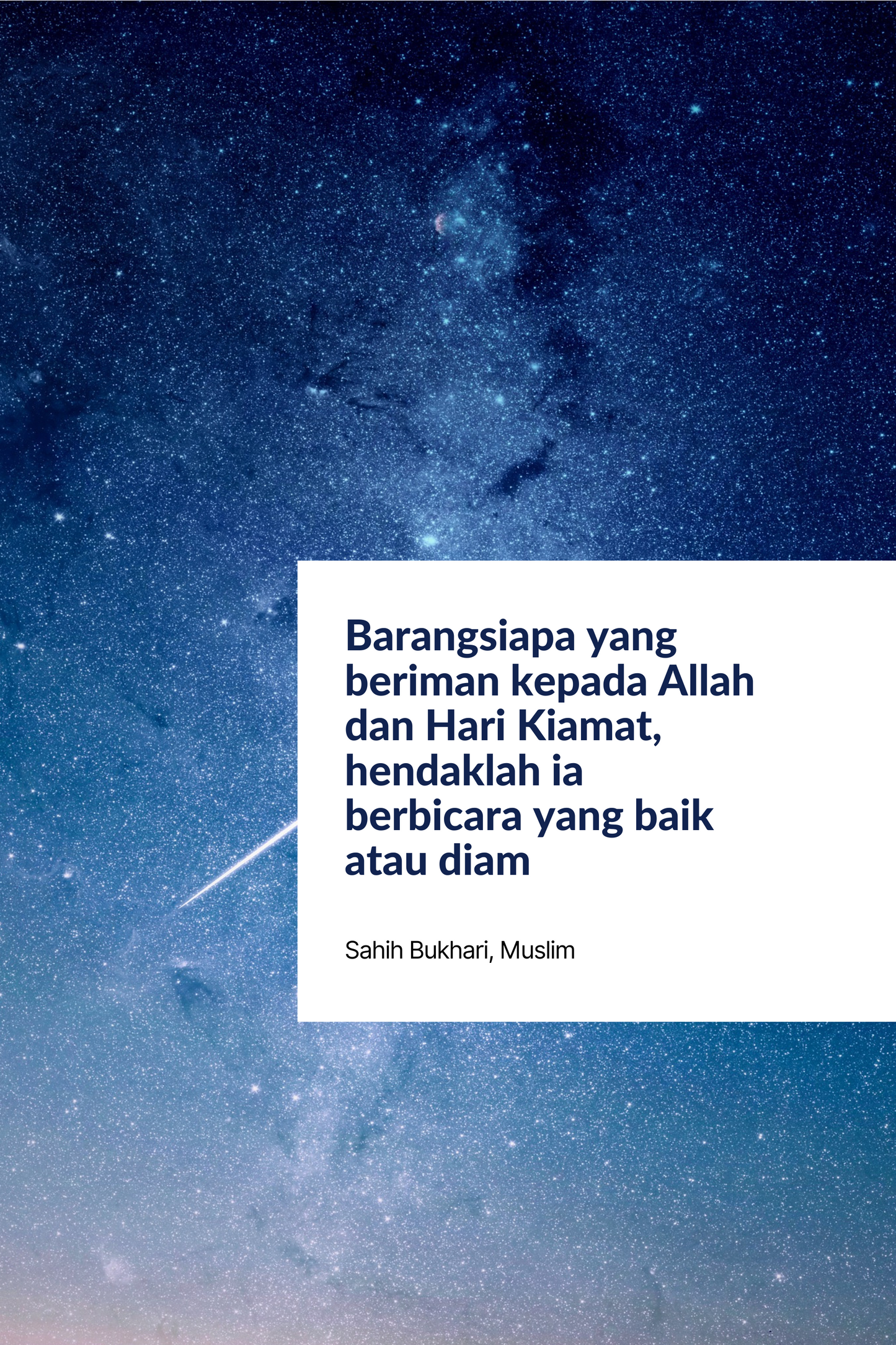 Speak Good or Remain Silent, Daily Reminder