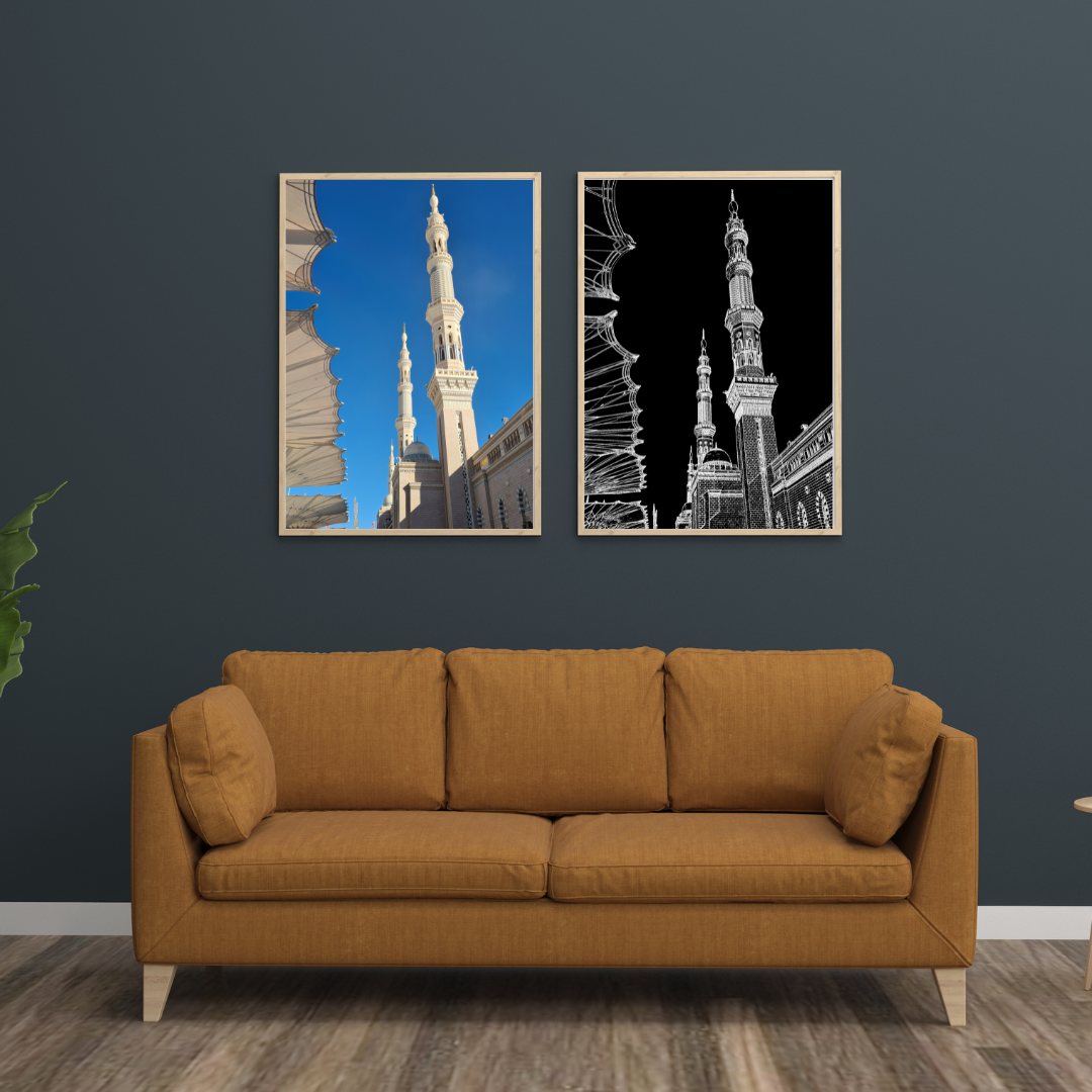 Sacred Serenity: Masjid Nabawi Pair
