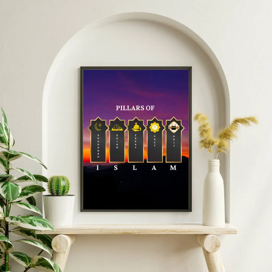 The 5 Pillars of Islam Ilm Artistry: Wall Art for Modern Homes