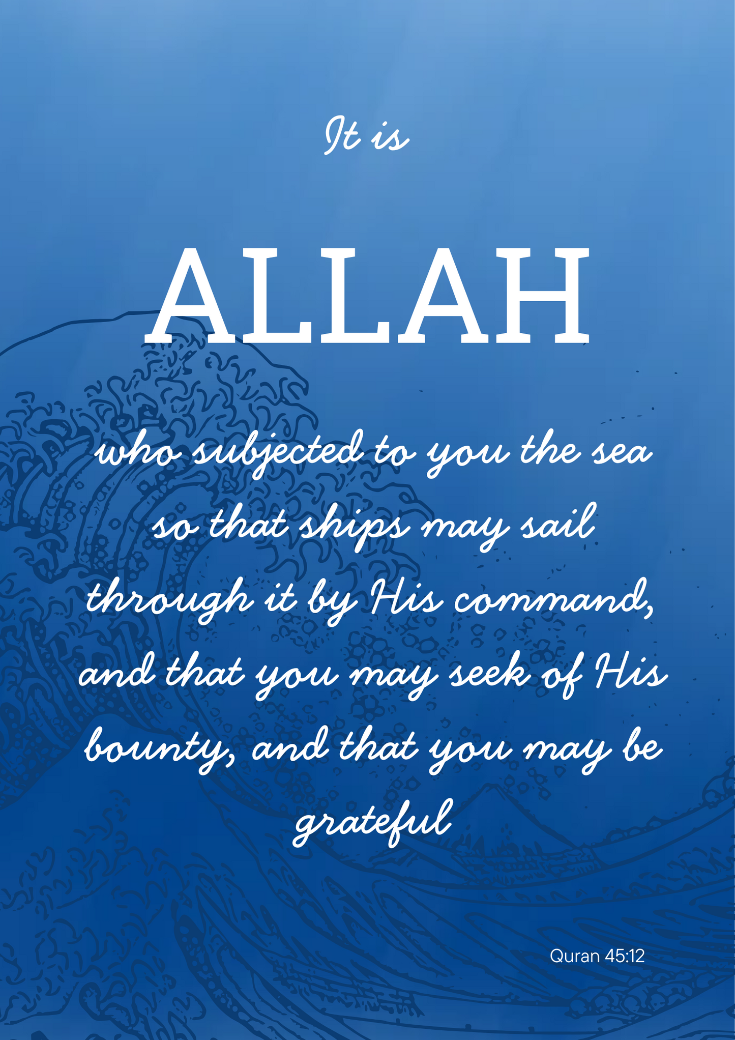 The Sea, Allah's Blessings