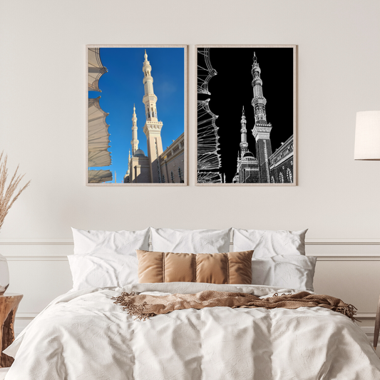 Sacred Serenity: Masjid Nabawi Pair