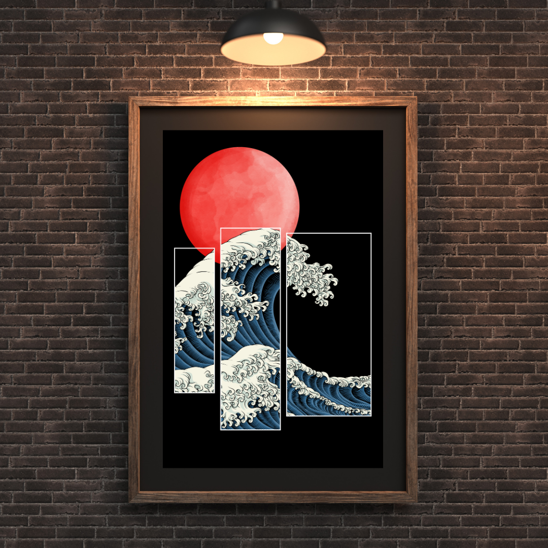 Great Waves: Minimalist Serenity