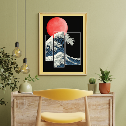 Great Waves: Minimalist Serenity