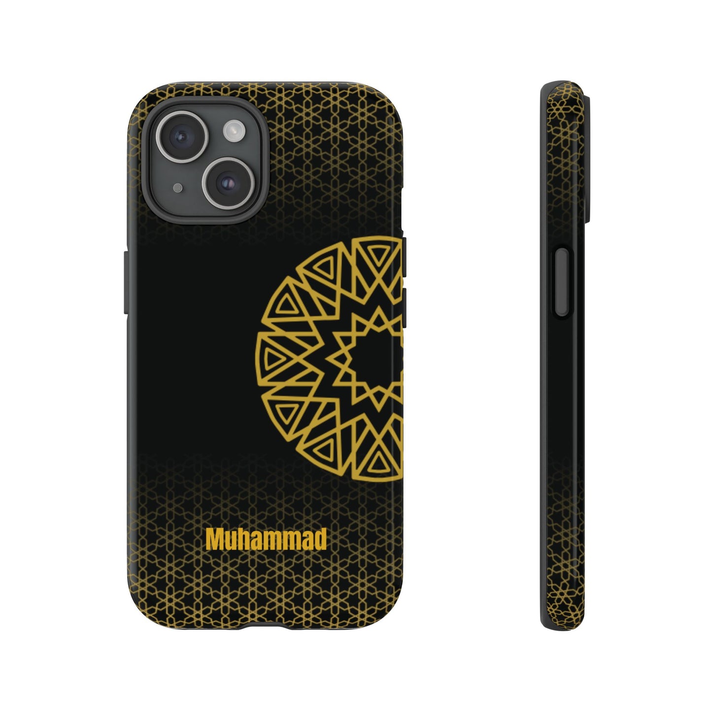 Personalised Phone Case, Geometric Design, iPhone, Samsung, Islamic Style, Gift, Custom Name
