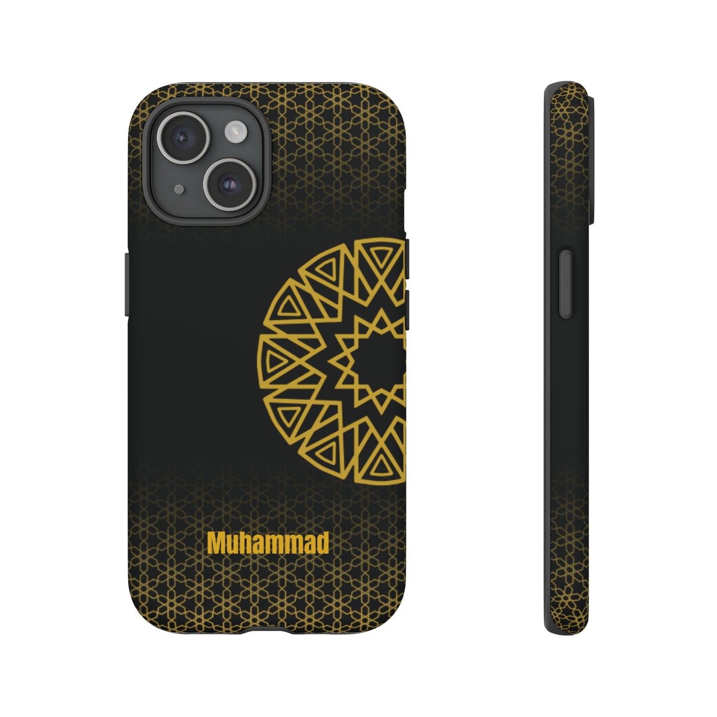 Personalised Phone Case, Geometric Design, iPhone, Samsung, Islamic Style, Gift, Custom Name