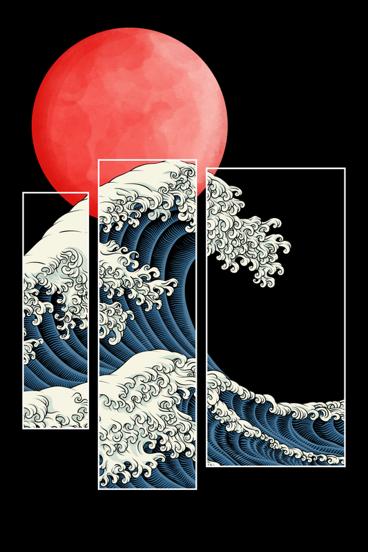 Great Waves: Minimalist Serenity