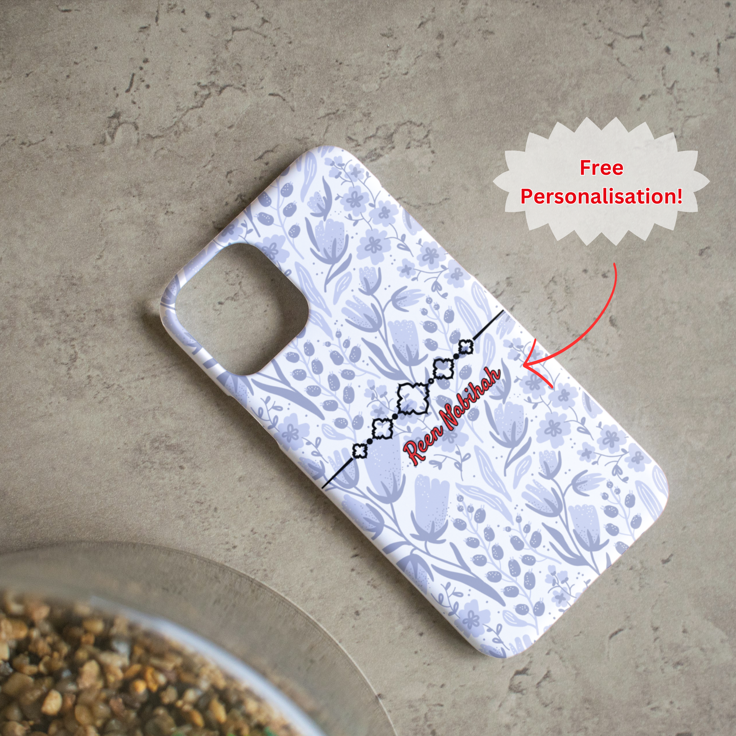 Custom Floral Phone Case – Tough Cases with Personalised Name