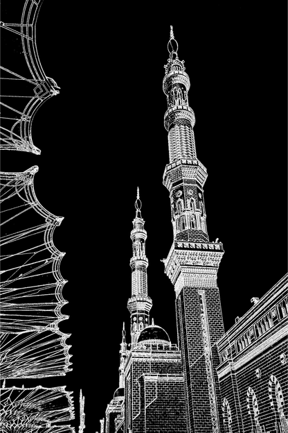 Sacred Serenity: Masjid Nabawi Pair