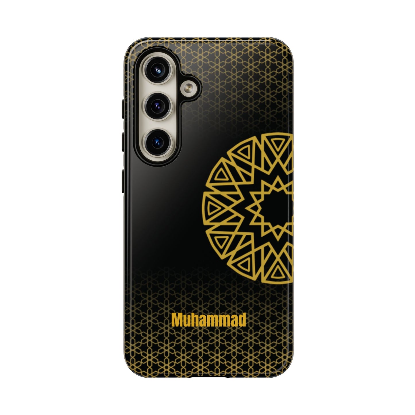 Personalised Phone Case, Geometric Design, iPhone, Samsung, Islamic Style, Gift, Custom Name