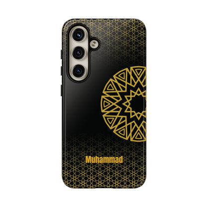 Personalised Phone Case, Geometric Design, iPhone, Samsung, Islamic Style, Gift, Custom Name