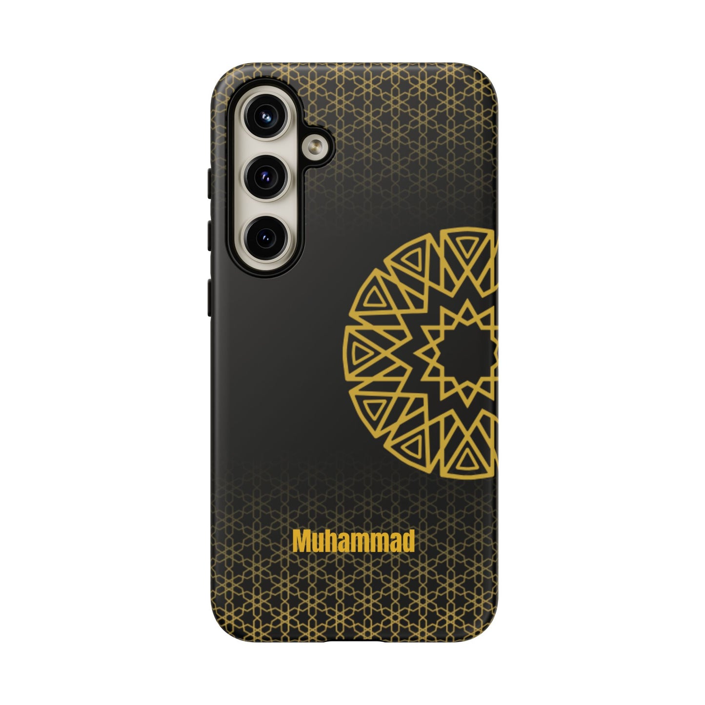 Personalised Phone Case, Geometric Design, iPhone, Samsung, Islamic Style, Gift, Custom Name