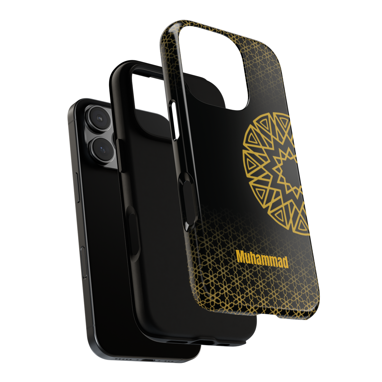 Personalised Phone Case, Geometric Design, iPhone, Samsung, Islamic Style, Gift, Custom Name