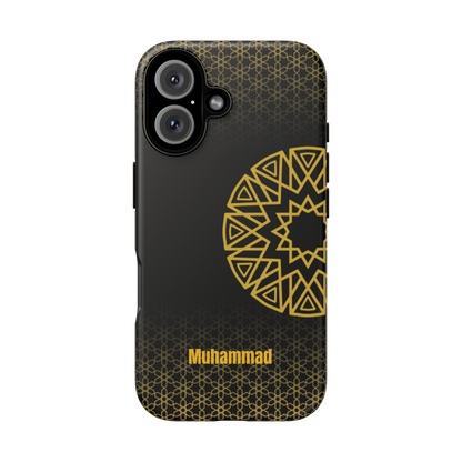 Personalised Phone Case, Geometric Design, iPhone, Samsung, Islamic Style, Gift, Custom Name
