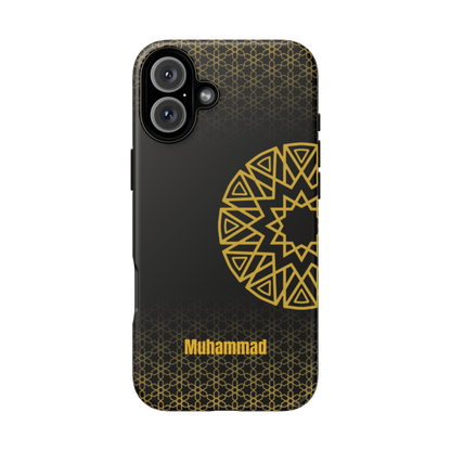 Personalised Phone Case, Geometric Design, iPhone, Samsung, Islamic Style, Gift, Custom Name