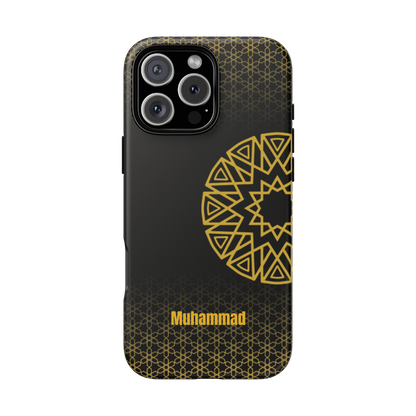 Personalised Phone Case, Geometric Design, iPhone, Samsung, Islamic Style, Gift, Custom Name